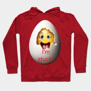 Emoji  stuck in egg Hoodie